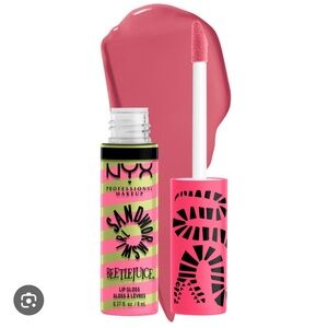 (2 for 15$) BRAND NEW Beetlejuice Sandworm Swirl Lip Gloss - Pink